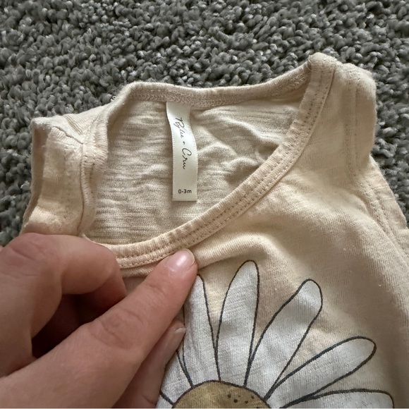 Rylee + Cru Cream Daisy Tank & Mustard Graphic Short Sleeve Tee - Picture 4 of 7